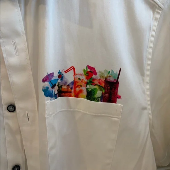 Robert Graham White Shirt Hawaiian Shirt - Picture 2 of 3